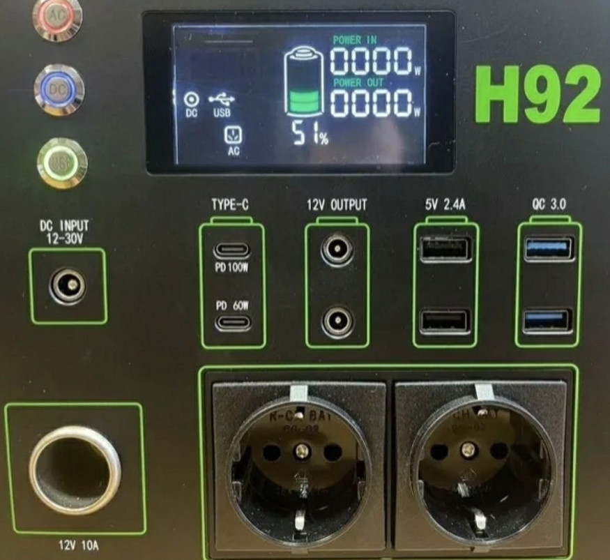 Huada H92 1024Wh 1000W LiFePo4 Портативная зарядная электростанция. Харьков - изображение 1