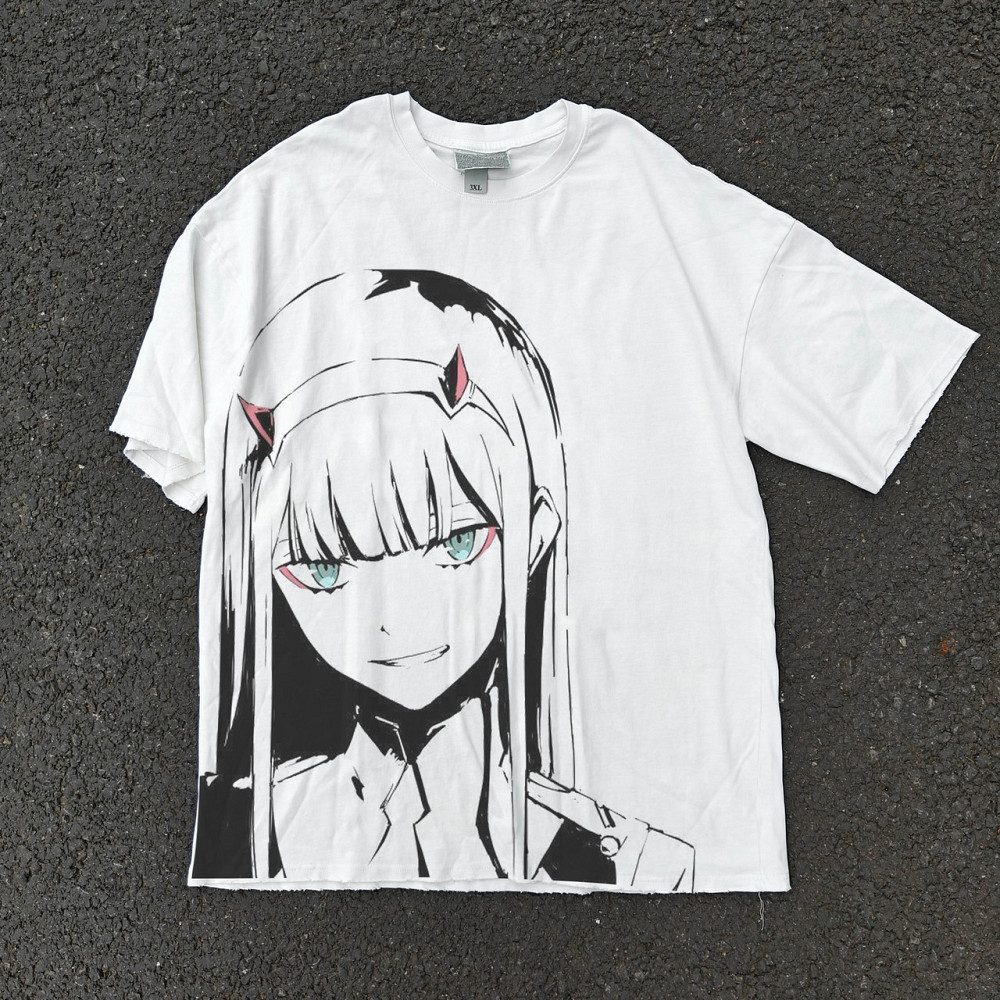 Футболка для хлопчика з принтом аніме Аніме Дарлінг Ін Тхе оверсайз (зріст від 165 до 180) Чорний Дніпро - фото 1