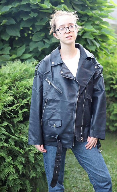 Женская куртка оверсайз Черный S Харьков - изображение 3