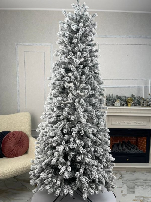 Штучна лита конусна ялинка Класик засніжена 2.6м Вінниця - фото 2