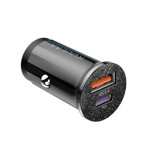 Універсальний автомобільний зарядний пристрій KUULAA KL-CD09-P з двома USB-портами, підтримка QC 3.0 та PD 3.0, 42 Вт Київ - фото 1
