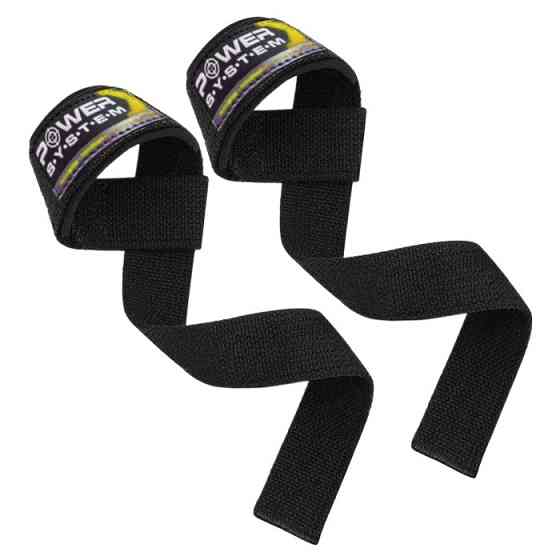 Лямки для тяги Power System PS-3400 Power Straps Black/Yellow Кам'янське