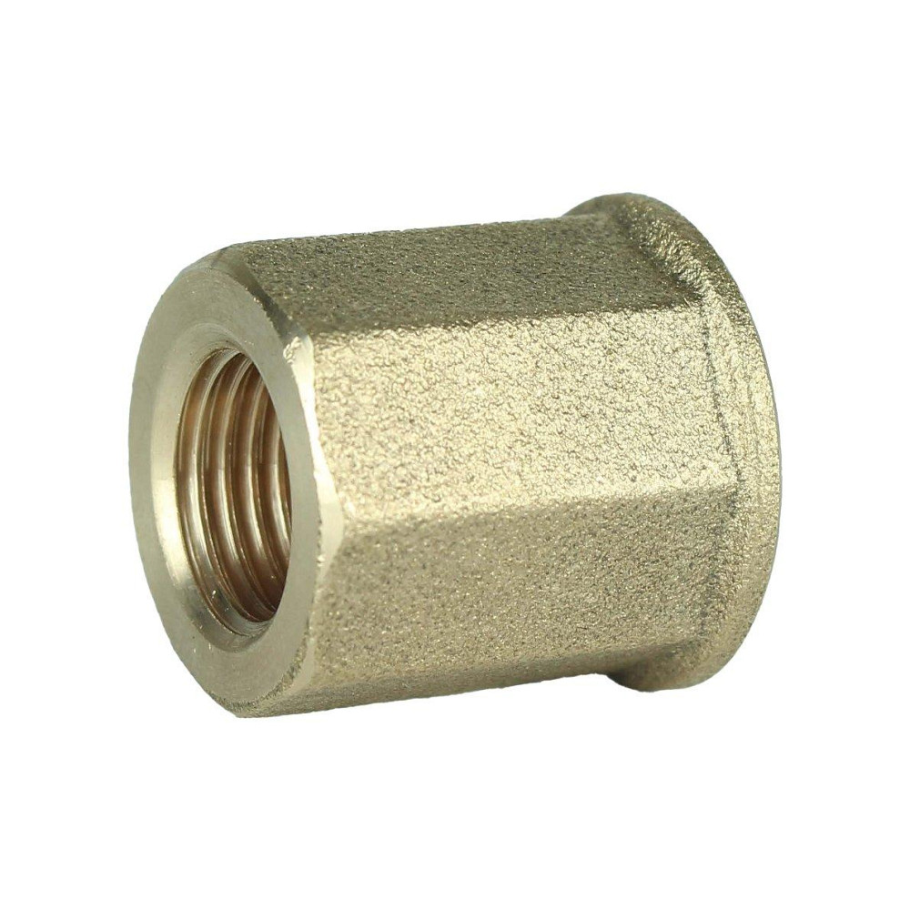 Муфта редукционная латунная 3/8″ВР х 1/4″ВР штампованная восьмигранная А0321А VA (000028665) Киев - изображение 1