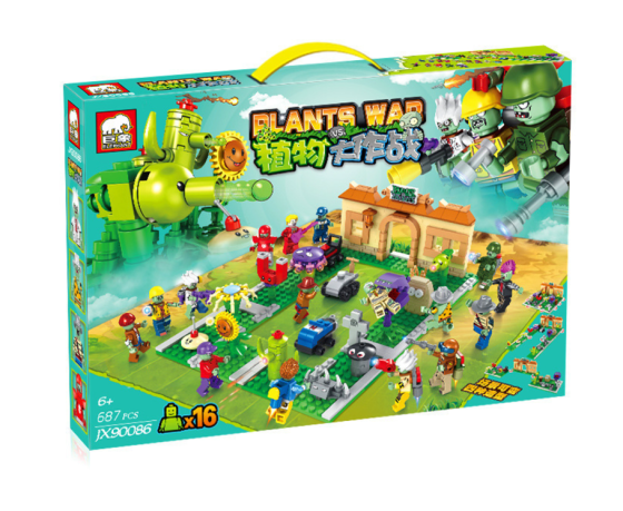Великий дитячий конструктор Рослини проти Зомбі DZ0004 лего Plants vs Zombies фігурки 687 деталей ( 22200 ) Харків