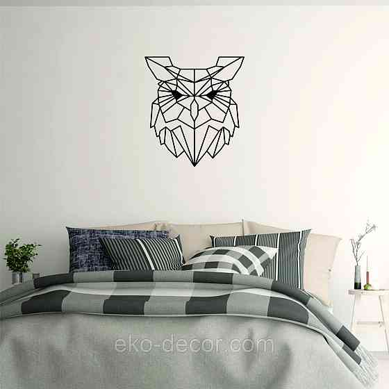 Настенный декор Панно «Сова» Декор на стену 90*81 см, Черный Киев