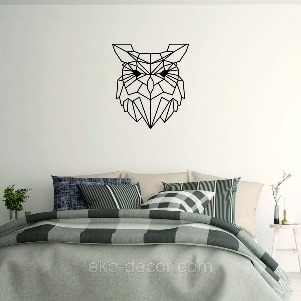 Настенный декор Панно «Сова» Декор на стену 90*81 см, Черный Киев - изображение 2