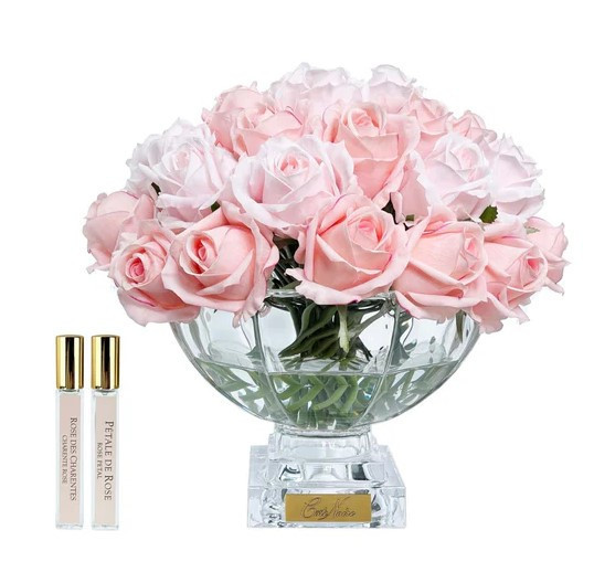 Парфюмерные искусственные цветы Mixed Pink в вазе с подставкой с ароматическим спреем Ровно - изображение 1