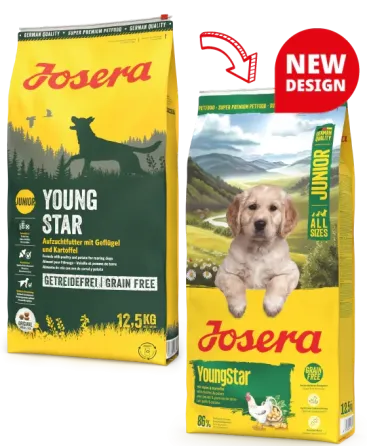 Сухой корм Josera Young Star Junior All Sizes (Йозера ЯнгСтар Юниор) беззерновой корм для щенков и молодых собак 3 кг Винница