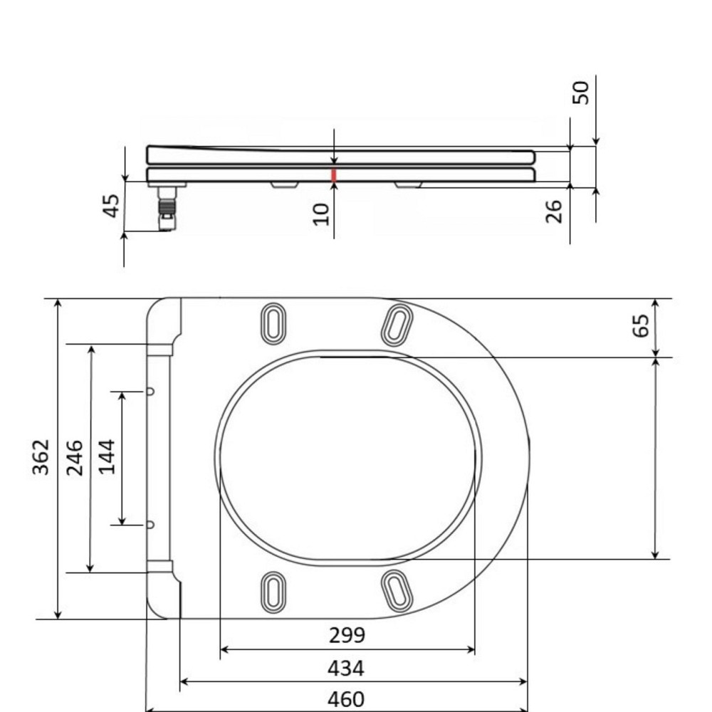 Qtap Сиденье для унитаза (Robin 660, Scorpio 520,660) 460x362x50 мм, Matt Black, с микролифтом, Slim Duroplast, Quick Release Киев - изображение 9