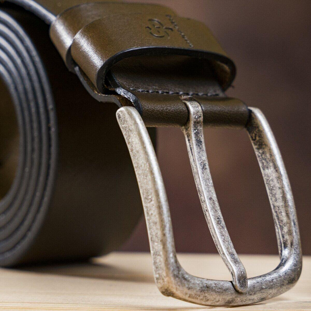 Ремень мужской под джинсы GRANDE PELLE 11255 Шоколадный Киев - изображение 9