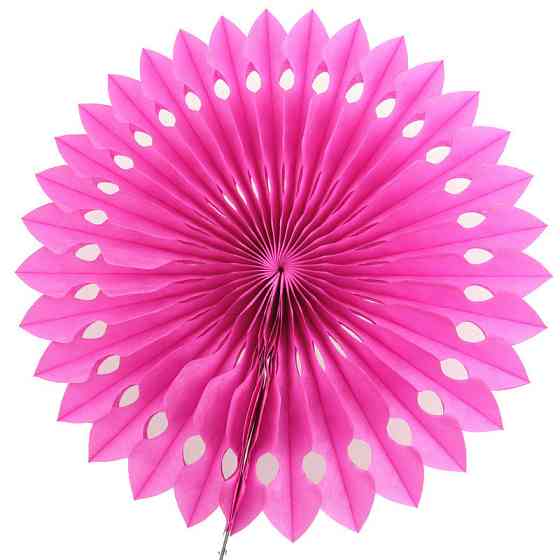 Бумажный веер декоративный 25 см малиновый Киев