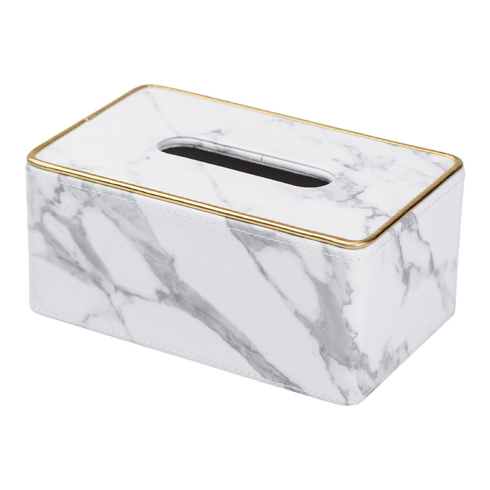 Yiwu Серветниця з еко шкіри 21.5х13х9 см для кафе і ресторанів Білий мармур HP-3-202 Коломыя - изображение 5