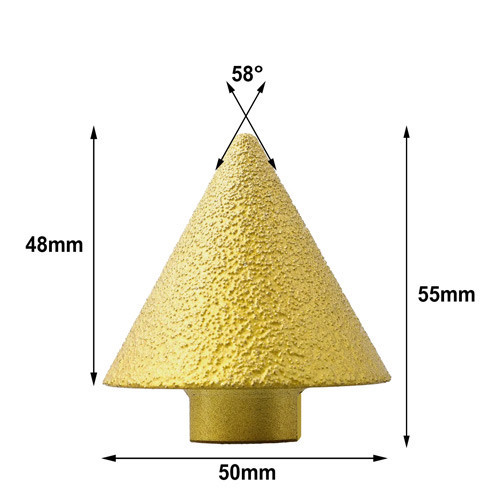 Алмазна конусна фреза 2–50мм для кераміки та плитки Київ - фото 4