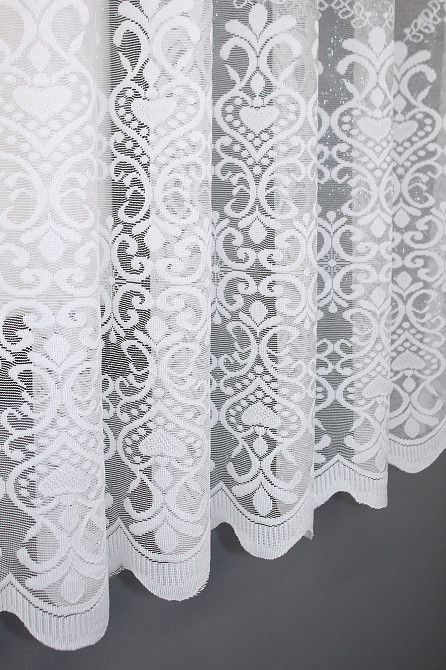 Тюль жаккард VR-Textil № 1322т Арка на кухню цвет белый 250х150 см (53-0251) Киев - изображение 6
