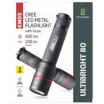 Фонарь EMOS P3180 600Lm Li-ion Metal (P3180) Винница