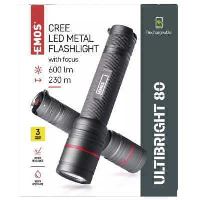 Фонарь EMOS P3180 600Lm Li-ion Metal (P3180) Винница - изображение 6