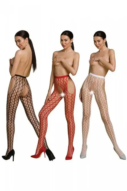 Еротичні колготки-бодістокінг Passion ECO S007 black Львів - фото 10