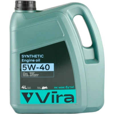 Моторна олива VIRA Synthetic 5W-40 4 л (VI0354) Вінниця - фото 1