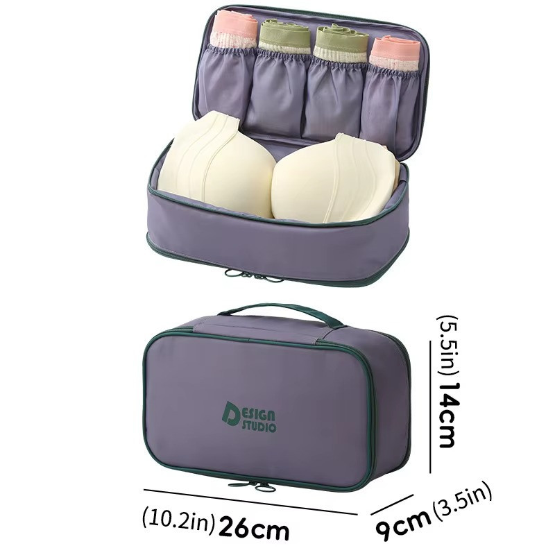 Сумочка для хранения нижнего белья,органайзер дорожный для путешествий,портативная сумка для белья,фиолетовая Каменец-Подольский - изображение 3