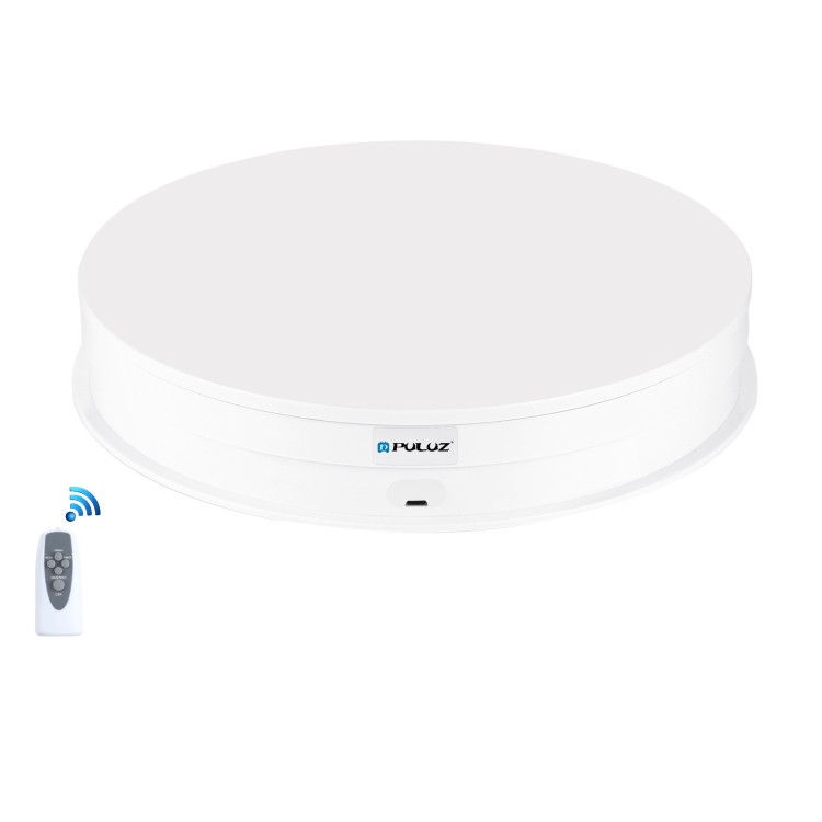 Предметний стіл поворотний 30см з пультом білий для фото-відеозйомки Puluz PU3131W Київ - фото 1