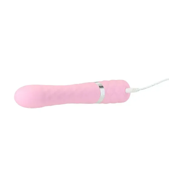 Розкішний кролик з ротацією та вібрацією Pillow Talk Lively Pink, кристал Сваровскі, потрійний відро Львів