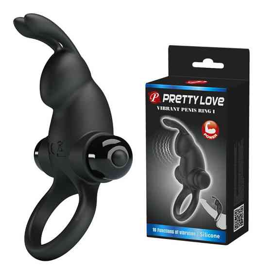 Віброкільце PRETTY LOVE VIBRANT PENIS RING I Black Sex Aura Київ