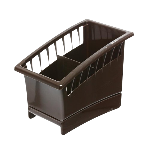 Підставка для столового приладдя пластик коричневий 195-02 Ламела Житомир - фото 1