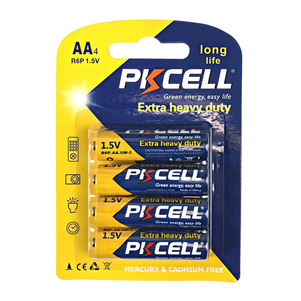 Батарейка PKCELL Extra Heavy Duty AA R6P 1.5V, 4шт//блістер Київ - фото 1