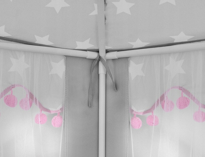 Детская Палатка - домик игровой 6 входов с москитной сеткой Kruzzel (8772) Pink / Grey Нововолынск - изображение 8