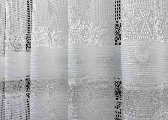 Тюль сетка VR-Textil Juli № 1869т Арка на кухню цвет белый 400х150 см (53-0164) Киев