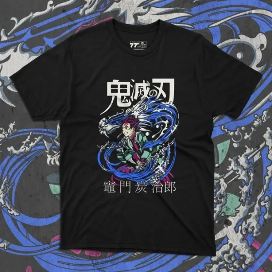 Футболка для підлітка хлопчика з принтом Клинок, рассекающий демонов Танджиро Камадо 2 Розмір 160 Anime10366 Дніпро