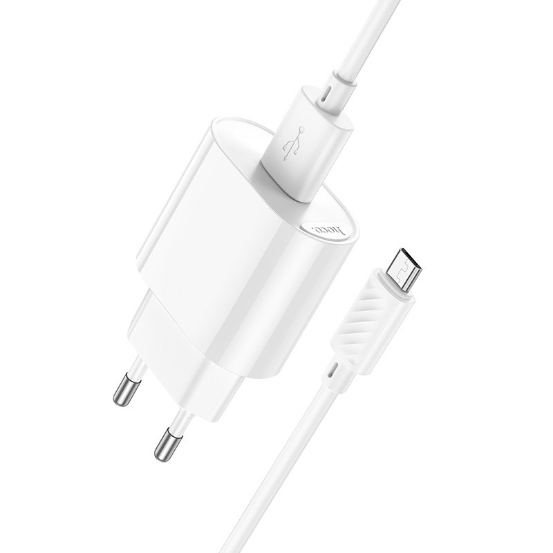 Сетевое зарядное устройство с кабелем HOCO C109A(10.5W) Fighter single port charger set(Micro) White Одесса - изображение 6