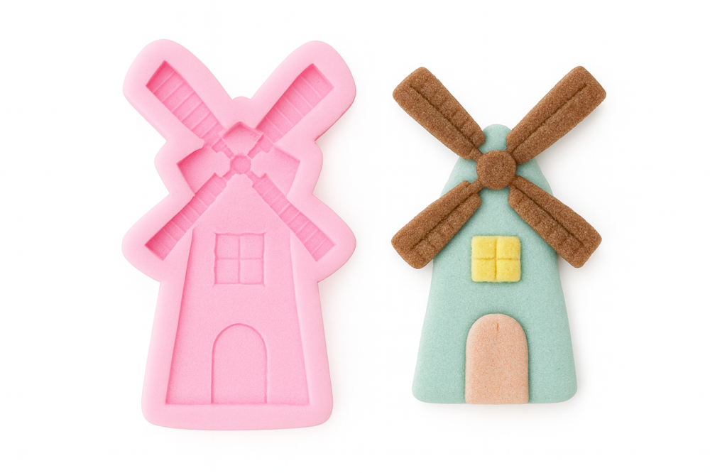 Молд силикон Мельница 105 на 60 мм розовый Киев - изображение 1