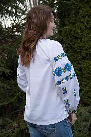 Вишиванка жіноча лляна, білий топ Київ
