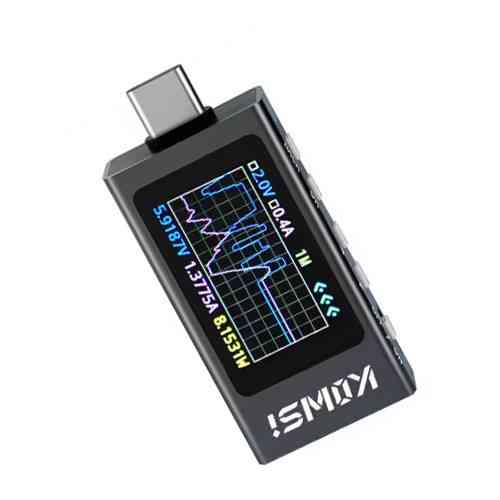 USB тестер KWS-X1 Type-C 4–30 В 12 А QC PD PPS для измерения тока, напряжения и мощности Киев