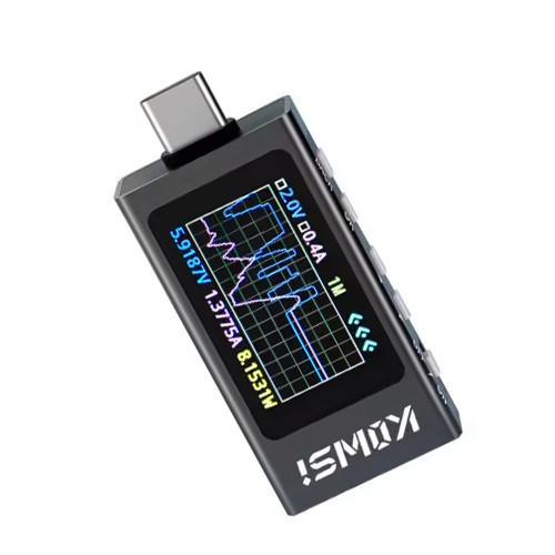 USB тестер KWS-X1 Type-C 4–30 В 12 А QC PD PPS для измерения тока, напряжения и мощности Киев - изображение 5