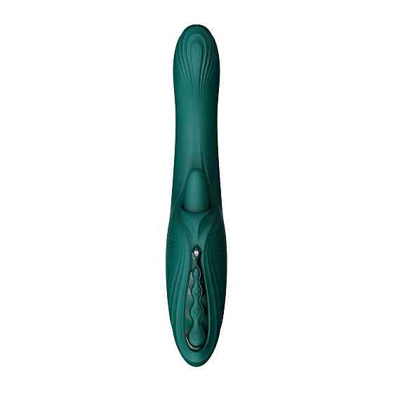 Смарт-вибратор Zalo Ares Turquoise Green, подогрев, 3 мотора, язычок для клитора, стимуляция точки G Sex Aura Киев