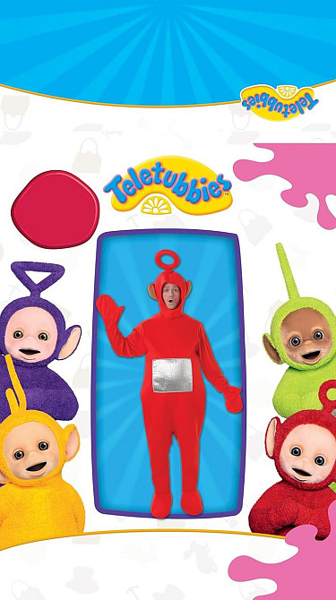 Костюм Телепузик По для дорослих, червоний комбінезон Po Teletubbies карнавальний образ для Хелловіна вечірок дитячих свят Київ - фото 3