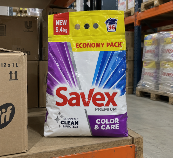 Стиральный порошок Savex Premium ColorCare 5,4 кг для цветных тканей Киев