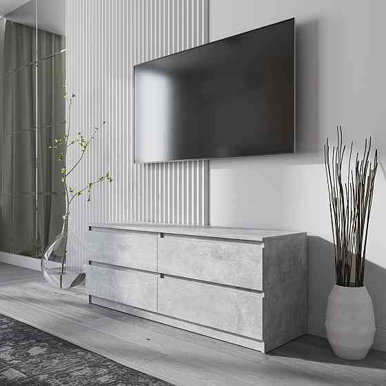 Тумба под телевизор VAYS R-6, 4 ящика без ручек, ЛДСП, 140×40×53 см Львов