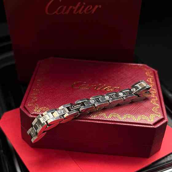 Мужской фирменный браслет Cartier (6110), фирменная упаковка Киев