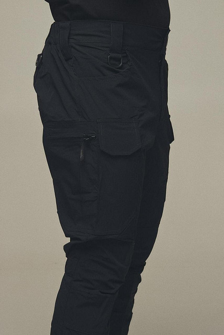 Армійська чоловіча демісезонна форма чорний, водонепроникний тактичний посилений костюм чорний Львів - фото 8