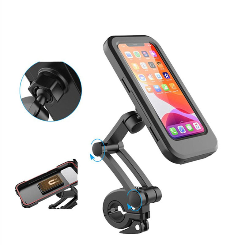 Водонепроницаемый мотоциклетный велосипедный держатель для телефона Feel Fit черный Бровары - изображение 1