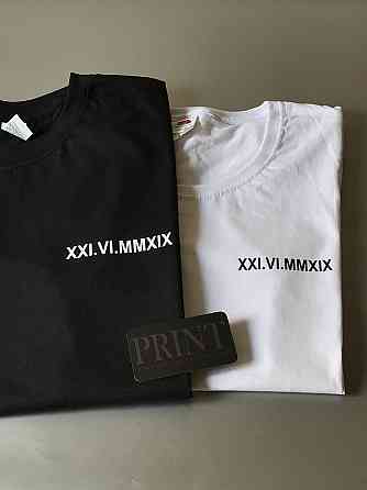 Парні футболки для закоханих хлопця та дівчини — з латинськими датами вашої річниці Чернівці