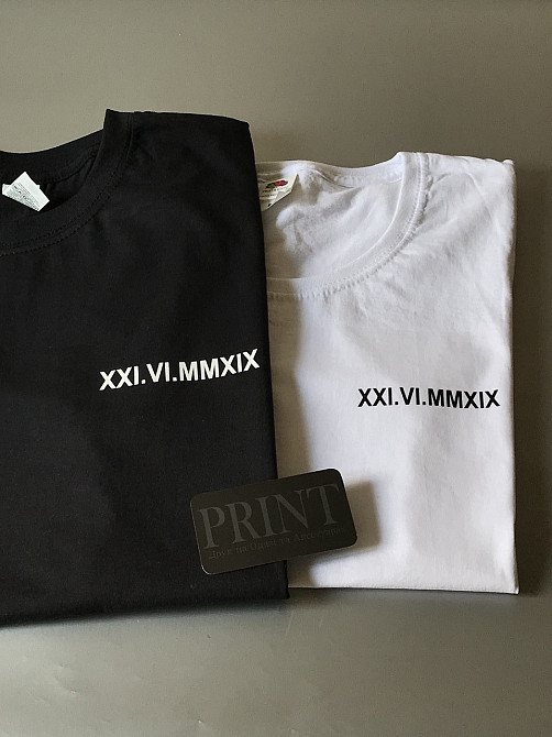 Парні футболки для закоханих хлопця та дівчини — з латинськими датами вашої річниці Чернівці - фото 4