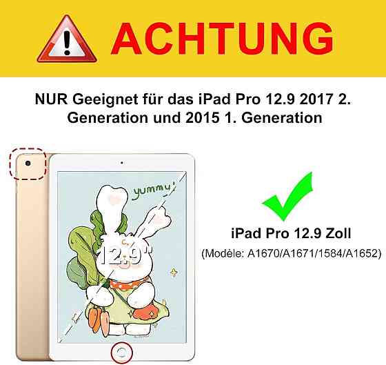 Защитный чехол клавиатура для iPad Pro 12.9 2/1 поколение 2017/2015дюймов Днепр