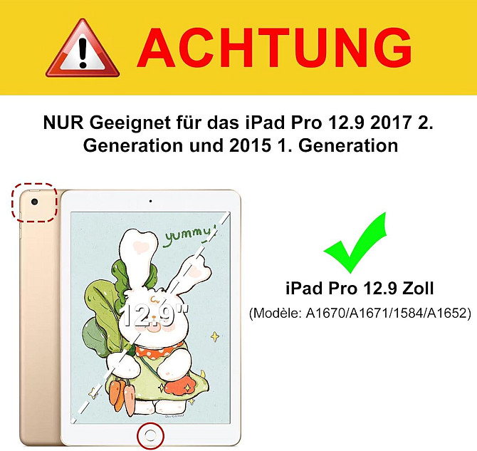 Защитный чехол клавиатура для iPad Pro 12.9 2/1 поколение 2017/2015дюймов Днепр - изображение 2