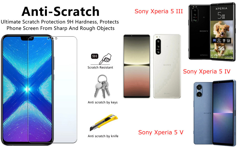 Защитное стекло NeoGlass для Sony Xperia 5 III, Xperia 5 IV, Xperia 5 V – ультрапрозрачное и устойчивое Киев - изображение 1