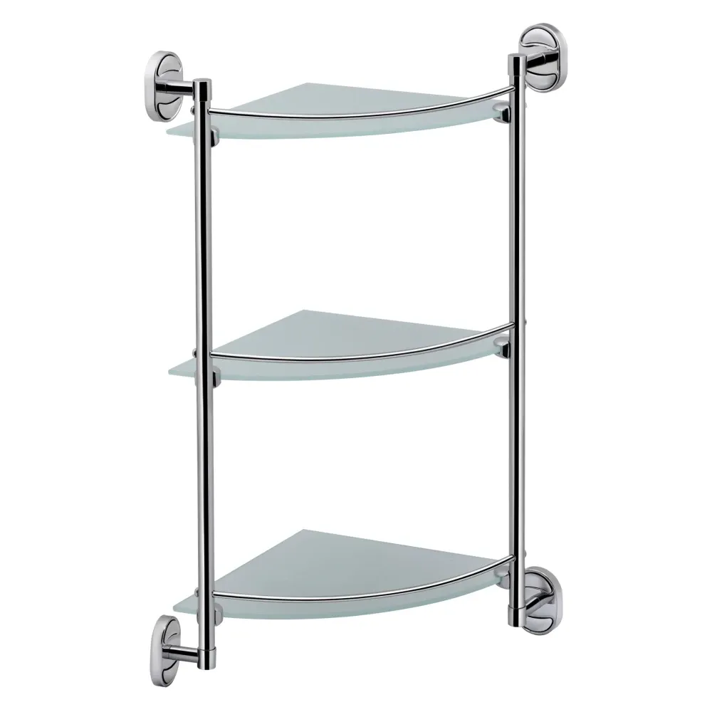 Полиця кутова Lidz Oreo 1003 скляна 3 ярусна LDORE1003CRM22182 Chrome Київ - фото 1