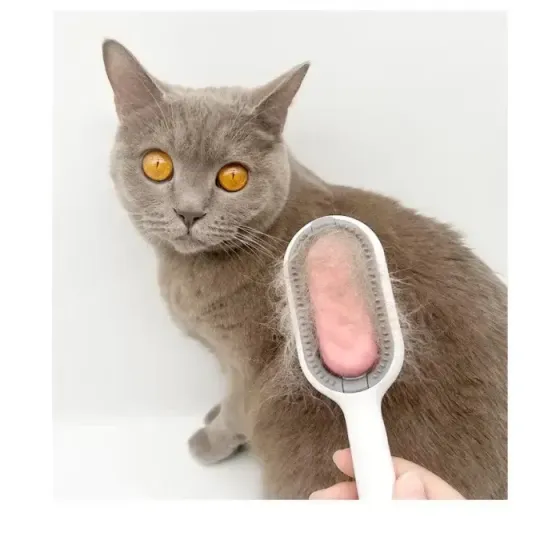 Двухсторонняя щетка для сухого и влажного вычесывания собак и кошек Pet Gravity 3в1 Коломия